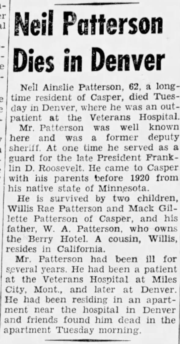 Clipping from Casper Morning Star
